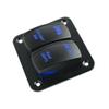 1pcs 5 Pin 2 Gang On-Off Rocker Switch Panel Kit Black Shell Blue LED Light bar Switch view 3