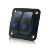 1pcs 5 Pin 2 Gang On-Off Rocker Switch Panel Kit Black Shell Blue LED Light bar Switch view 4