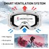 AVAWAY Youth Ski Goggles, Magnetic Snowboard Goggles, Small Size Pink Snow Goggles for Men Womens, Anti Fog Safety Glasses view 3