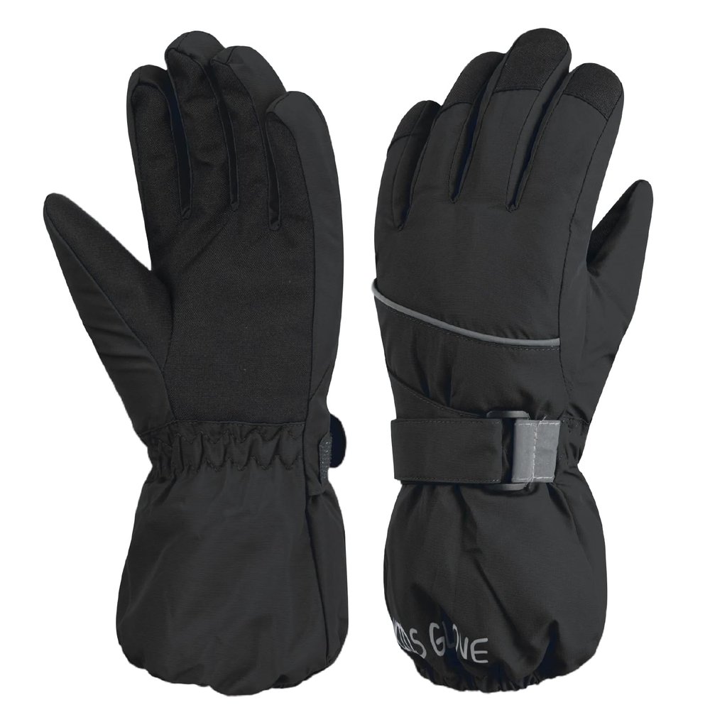 JEELAD Kids Ski Snow Gloves Windproof for Boys Girls Winter Cold Weather Riding Driving Hiking Snowboard Cycling Skiing Sports