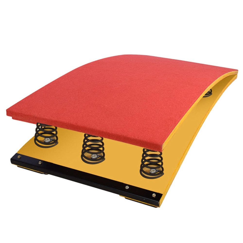 Aldults Gymnastics Springboard - 6 Springs, Gym Playroom School Elastic Board for Long Jump, Somersault, Improving Vaulting Skills (Color : Red)