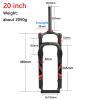 LvTu Beach/Snow Bike Fat Fork 20 Inch Front Air Suspension Shock Absorber Alloy for 4.0" Tire Unisex's view 2