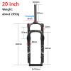 LvTu 20 Inch Fat Tire Fork Suspension Aluminum Alloy Manual Lockout Unisex's for 4.0" Tire Beach Bike Snow view 2