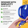 3DFitBud Simple Step Counter Walking 3D Pedometer by 3DActive with Clip, Lanyard Accurate Step Tracker Large Display, Easy to Use Kids Men Women Adult Seniors Daily Step Tracking - A420S - Royal Blue view 3