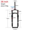 LvTu Beach Snow Bike Front Fork 26 Inch Aluminum Alloy 4.0" Tire Fat Fork Manual Lockout Suspension Black view 2