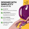 3DFitBud Simple Step Counter Walking 3D Pedometer by 3DActive with Clip, Lanyard Accurate Step Tracker Large Display, Easy to Use for Kids Men Women Adult Seniors Daily Step Tracking - A420S - Plum view 3