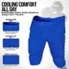 Exxact Sports Proline Youth Integrated Football Pants with 7 Flex Pads, Lightweight Football Practice Pants for Protection (YXS, Royal Blue) view 2
