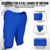 Exxact Sports Proline Youth Integrated Football Pants with 7 Flex Pads, Lightweight Football Practice Pants for Protection (YXS, Royal Blue) view 3