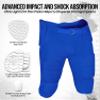 Exxact Sports Proline Youth Integrated Football Pants with 7 Flex Pads, Lightweight Football Practice Pants for Protection (YXS, Royal Blue) view 4