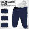 Exxact Sports Proline Youth Integrated Football Pants with 7 Flex Pads, Lightweight Football Practice Pants for Protection (YM, Navy Blue) view 2