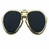 Aviator Pilot Sunglasses Black Gold 1 1/8 inch Hat or Lapel Pin PMS1897 F6D21Q view 1