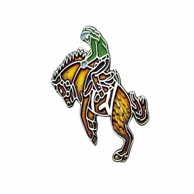 Bucking Saddle Bronc Rodeo Riding Cowboy Hat or Lapel Pin E00630 F6D6J