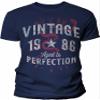 40th Birthday Gift Shirt for Men - Vintage 1986 Aged to Perfection - Arrows - F/Navy-003-4X view 1