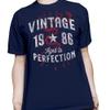 40th Birthday Gift Shirt for Men - Vintage 1986 Aged to Perfection - Arrows - F/Navy-003-4X view 3