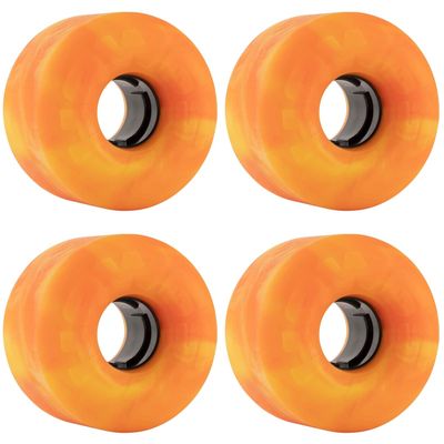 Hawgs Skateboards Lil EZ Longboard Wheels, 60mm 78a, Orange/Yellow