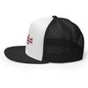 Gunner Gear Fishing Hat Bass Fish American Flag Embroidered Snapback Trucker Hat Yupoong 6006 Black/White/Black view 3