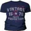50th Birthday Gift Shirt for Men - Vintage 1976 Aged to Perfection - Arrows - F/Navy-003-4X view 1