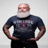 50th Birthday Gift Shirt for Men - Vintage 1976 Aged to Perfection - Arrows - F/Navy-003-4X view 2
