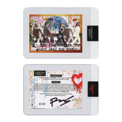 Diamond Dust Trading Card Hand-Signed by Artist Rency & Serial Numbered of only 99 - Beatles Apollo