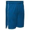 Prime Basketball Shorts, Youth Medium, Royal Blue with White Trim view 1