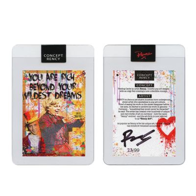Diamond Dust Trading Card Hand-Signed by Artist Rency & Serial Numbered of only 99 - Willy Wonka Life is Beautiful