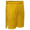 Prime Basketball Shorts, Girl's Small, Gold with White Trim view 1