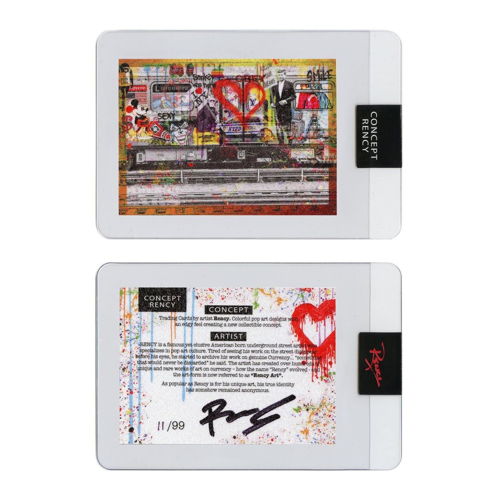 Diamond Dust Trading Card Hand-Signed by Artist Rency & Serial Numbered of only 99 - NYC Subway Banksy was HERE