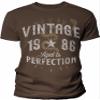 40th Birthday Gift Shirt for Men - Vintage 1986 Aged to Perfection - Arrows - F/Brown-005-4X view 1