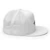 Gunner Gear Fishing Hat Bass Fish American Flag Embroidered Snapback Trucker Hat Yupoong 6006 White view 4