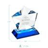 Baudville Custom Engraved Luminary Crystal Trophy Award - Blue Star Highlights - Personalized Engraving Up to Three Lines and Pre-Written Title Selection - Comes with Elegant Black Gift Box view 4