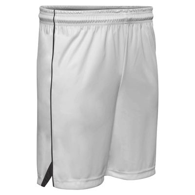 Prime Basketball Shorts, Youth Small, White with Black Trim
