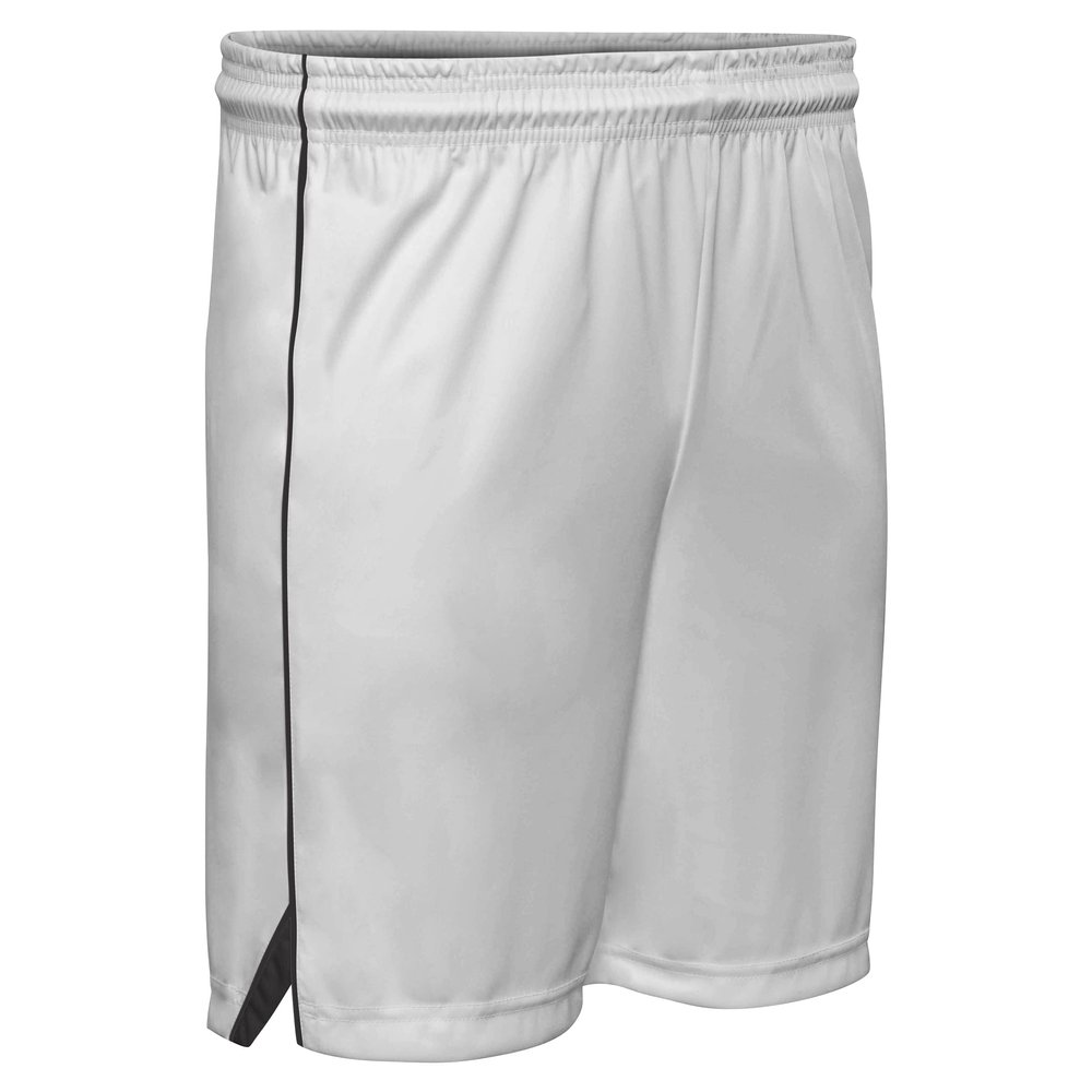 Prime Basketball Shorts, Youth Small, White with Black Trim