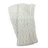 F.C. Fashion Culture Women's Cable Knit Ribbed Leg Warmers Boot Toppers (Cream) view 2