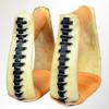 HILASON Horse Western Saddle Stirrup Rawhide Leather Stirrups Pair | for Barrel Racing Horses view 2