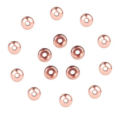 MUUNN 100pcs Tungsten Cyclops Beads for Fly Tying, Sink Deeper and Faster 5 Colors/13 Sizes Countersunk Tungsten Beads Fly Tying Beads Head Fly Tying Materials(Copper,4.6mm)