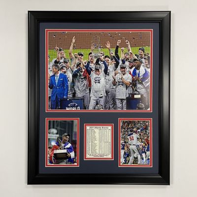 Legends Never Die, Inc. Atlanta Braves | 2021 Champions | 18"x22" Framed Photo Collage (Podium)