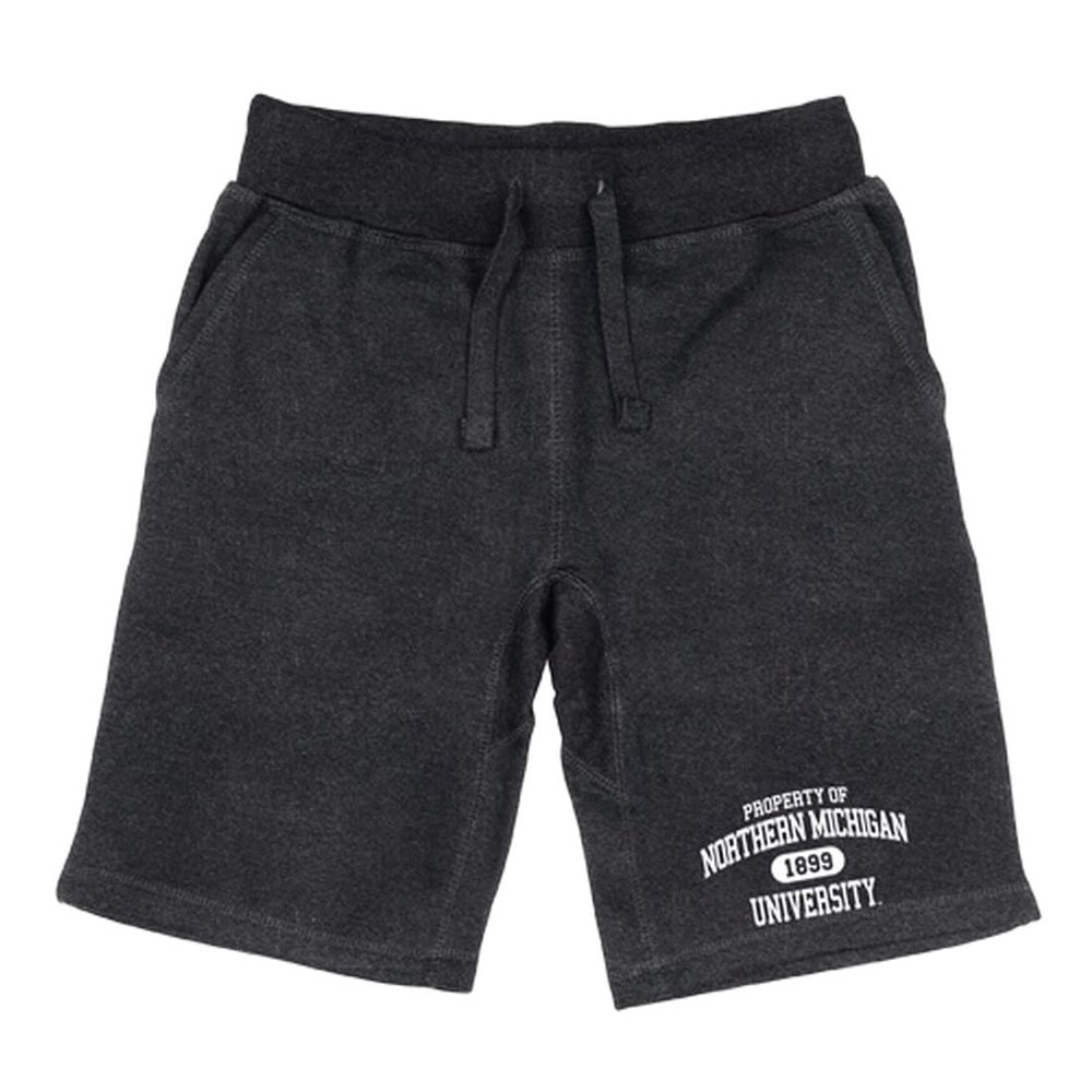 W REPUBLIC Northern Michigan University Wildcats Property College Fleece Drawstring Shorts - Heather Charcoal, Medium