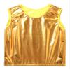 Aislor Kids Big Girls Shiny Metallic Crop Tank Tops Racer Back Dance Athletic Sports Bra Gold Shiny 1-6 Years view 3