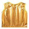 Aislor Kids Big Girls Shiny Metallic Crop Tank Tops Racer Back Dance Athletic Sports Bra Gold Shiny 1-6 Years view 4