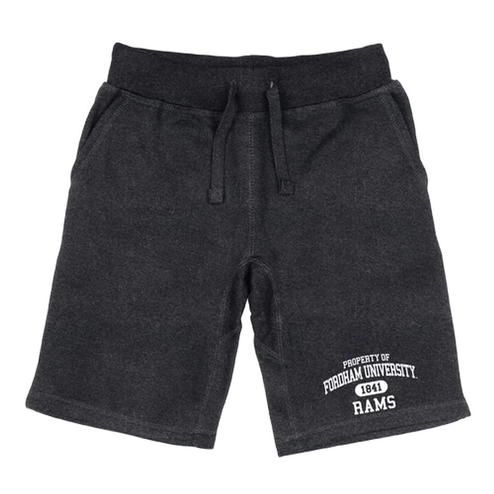Fordham University Rams Property College Fleece Drawstring Shorts - Heather Charcoal, X-Large
