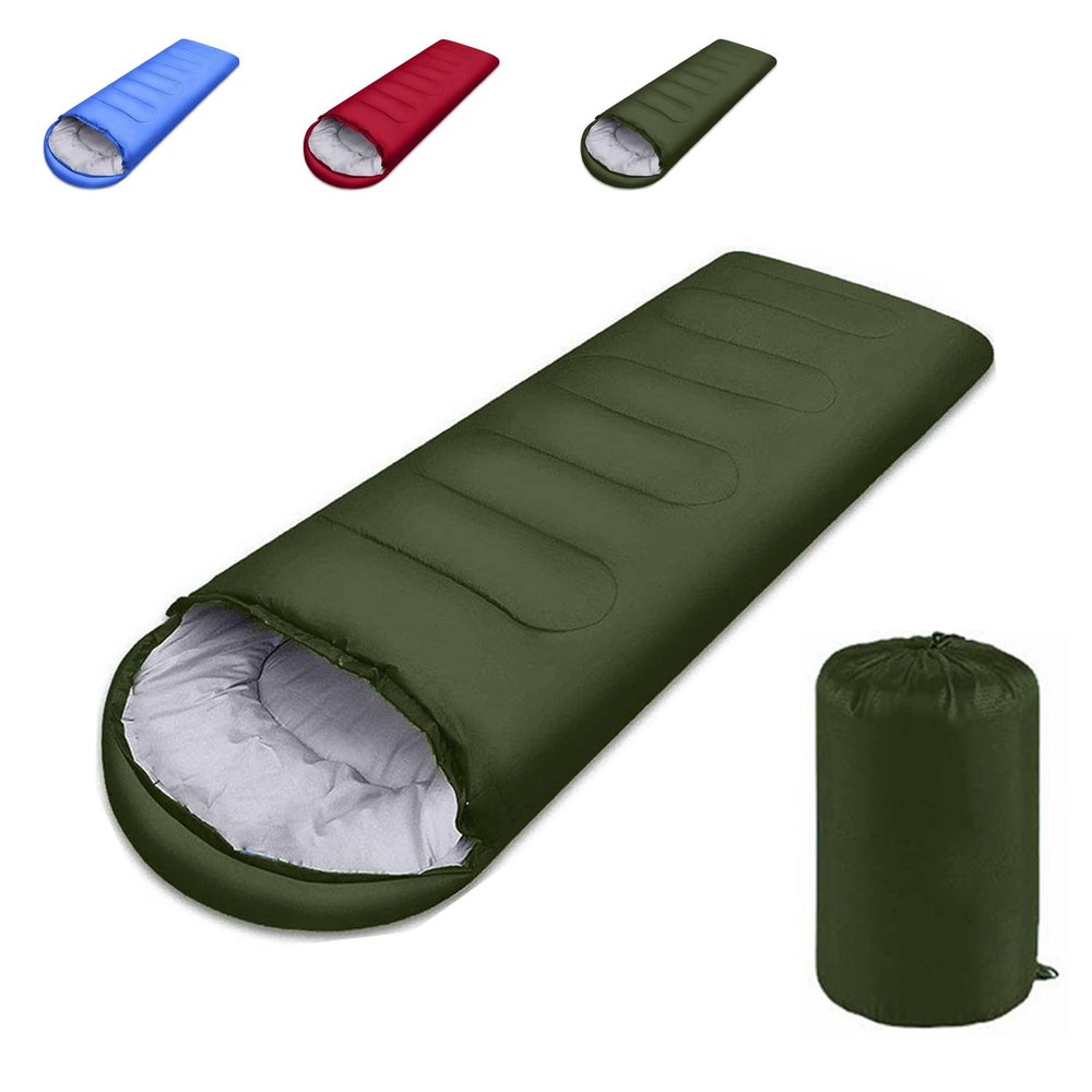 GUYUSM Camping Sleeping Bag - Lightweight Backpacking Sleeping Bag for Adults Boys and Girls, Waterproof Camping Gear Equipment, Outdoors Travel Essentials, Green, Rectangle