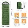 GUYUSM Camping Sleeping Bag - Lightweight Backpacking Sleeping Bag for Adults Boys and Girls, Waterproof Camping Gear Equipment, Outdoors Travel Essentials, Green, Rectangle view 2
