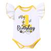 Baby Girl My First Birthday Party Cake Smash Outfit 1st Bee Day One Year Old Photo Shooting Props Cotton Short Sleeve Romper Princess Tutu Skirt Bowknot Headband 3pcs Set Yellow Bee My 1st Birthday view 2