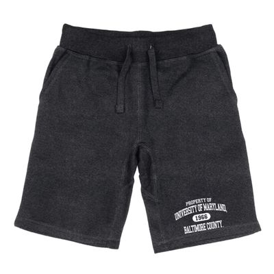 W REPUBLIC University of Maryland, Baltimore County Baltimore Property College Fleece Drawstring Shorts - Heather Charcoal, X-Large