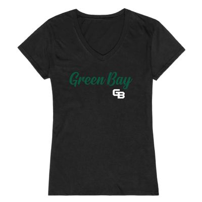 University of Wisconsin-Green Bay Phoenix Script Womens Tee T-Shirt - Black, X-Large