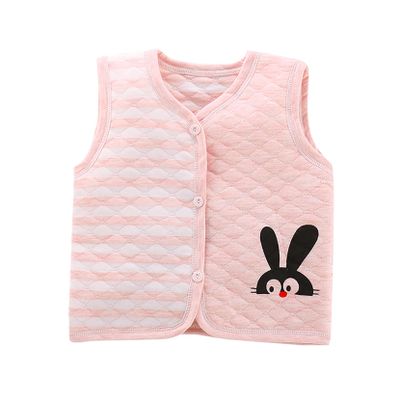 Yartina Infant Baby Boys Girls Sherpa Fleece Vest Zipper Puffer Jacket Sleeveless Waistcoat Winter Warm Outerwear RabbitA 12-24 Months