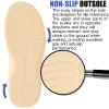 EVGLOW Mens Slippers with Arch Support,Orthopedic Slippers Fleece Lining,Adjustable Plantar Fasciitis Orthotic Foot Pain Relief House Shoes,NON SLIP Christmas Indoor Outdoor,Plaid Black Blue,size 8 view 3