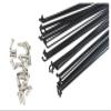 chensong Spokes Nipples 36pcs 14G/14K J Bend Bicycle Steel Spokes Black Color Cycling Spokes (Color : 250mm) view 1