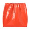 Lejafay Women's High Waist Faux Leather Bodycon Mini Skirt Casual Stretchy Short Skirt Clubwear Orange X-Large view 4