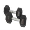 FixtureDisplays Rubber Dumbbell in Pair - with Metal Handles Pair of 2 20 lbs Dumbell 15189-NPF-1D view 1